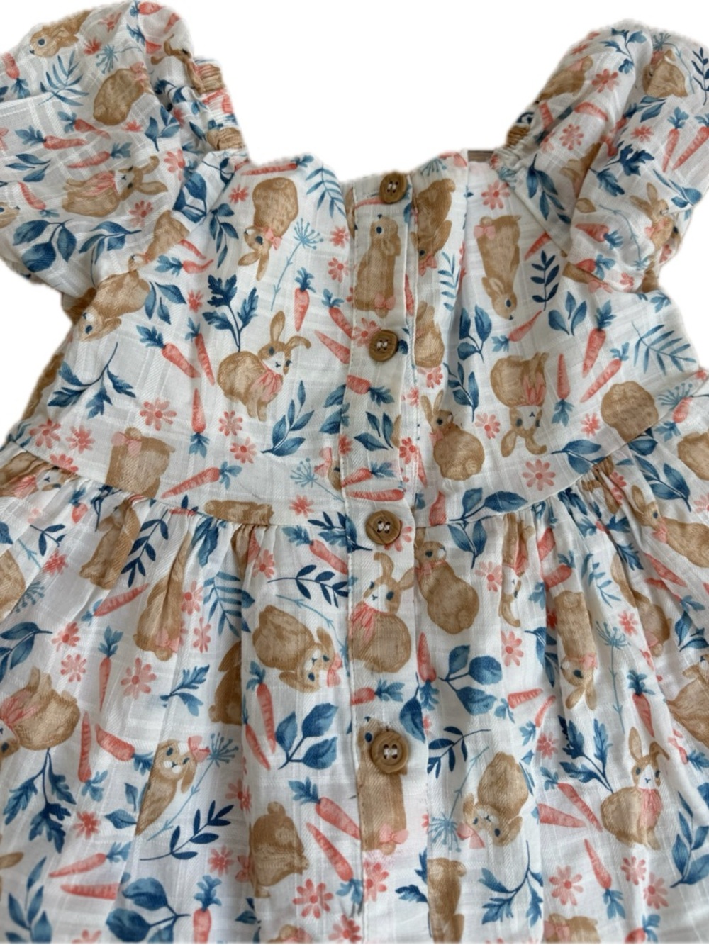 Cynthia Rowley Bunny Rabbit Floral Print Puff Sleeve Dress